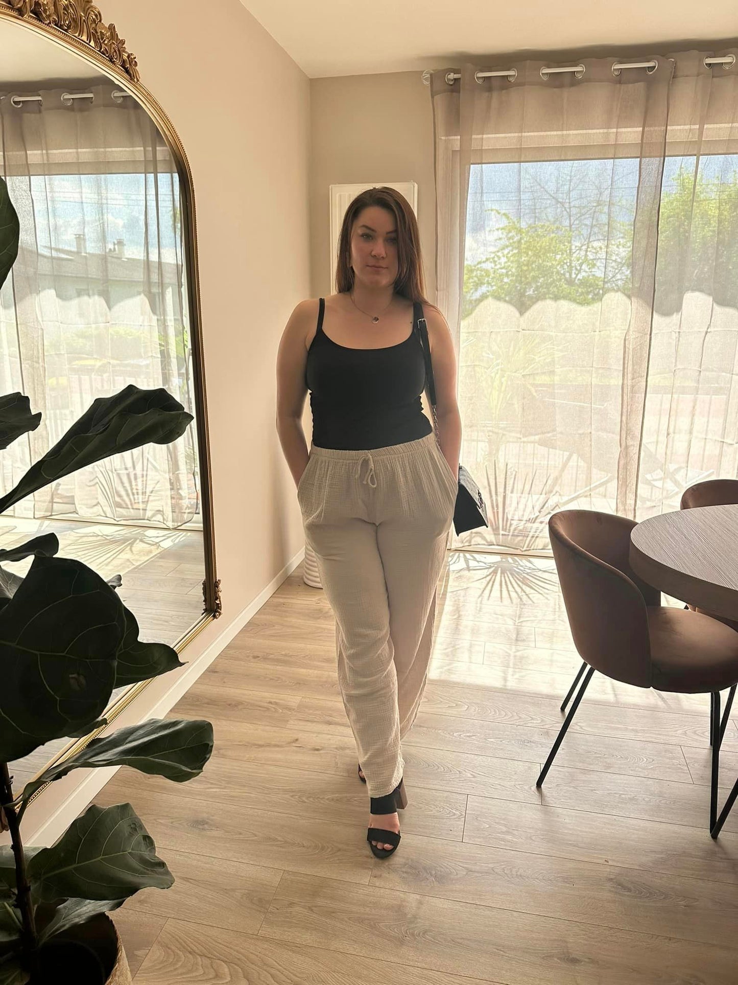 Pantalon gaze de coton