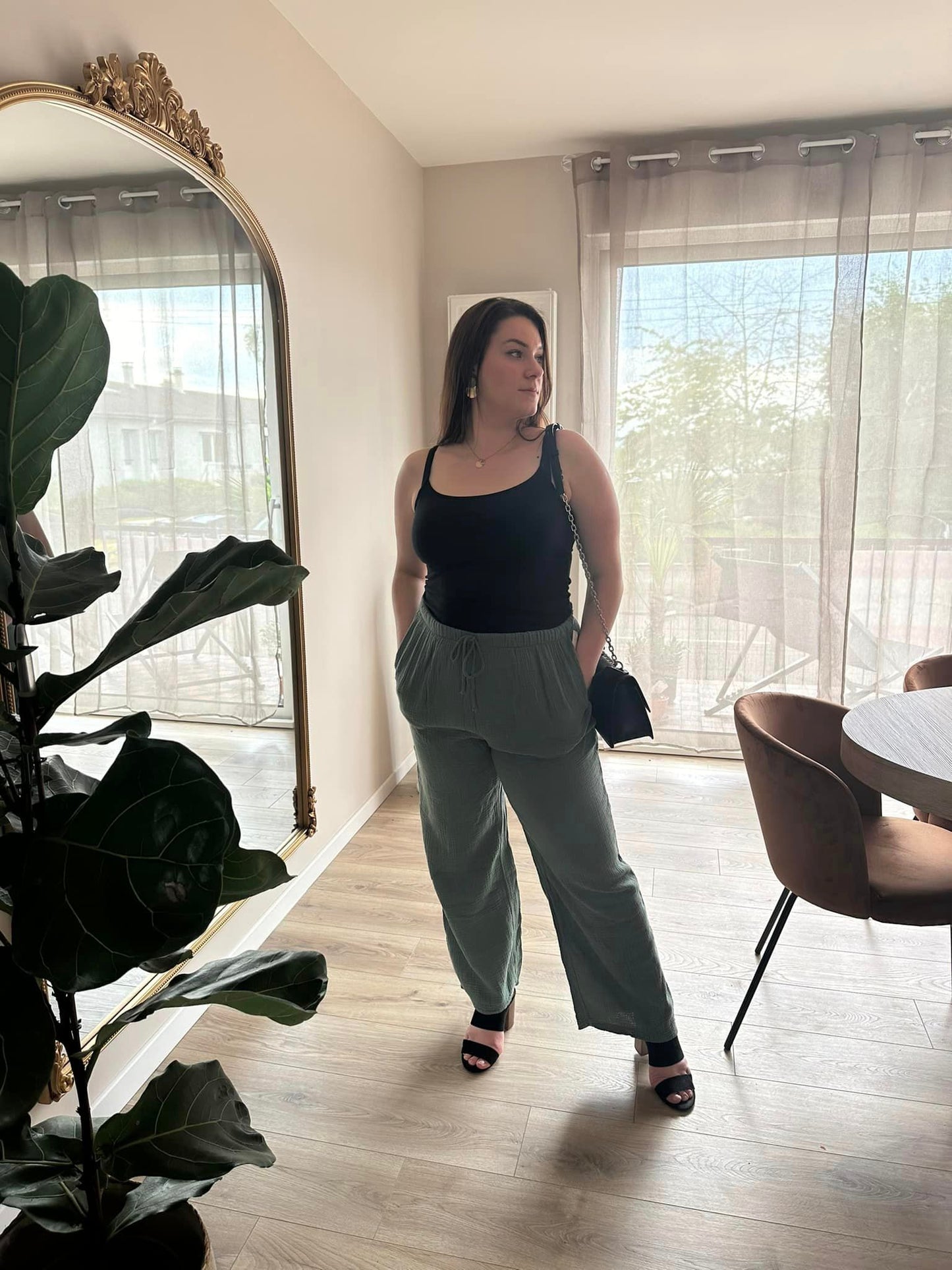 Pantalon gaze de coton