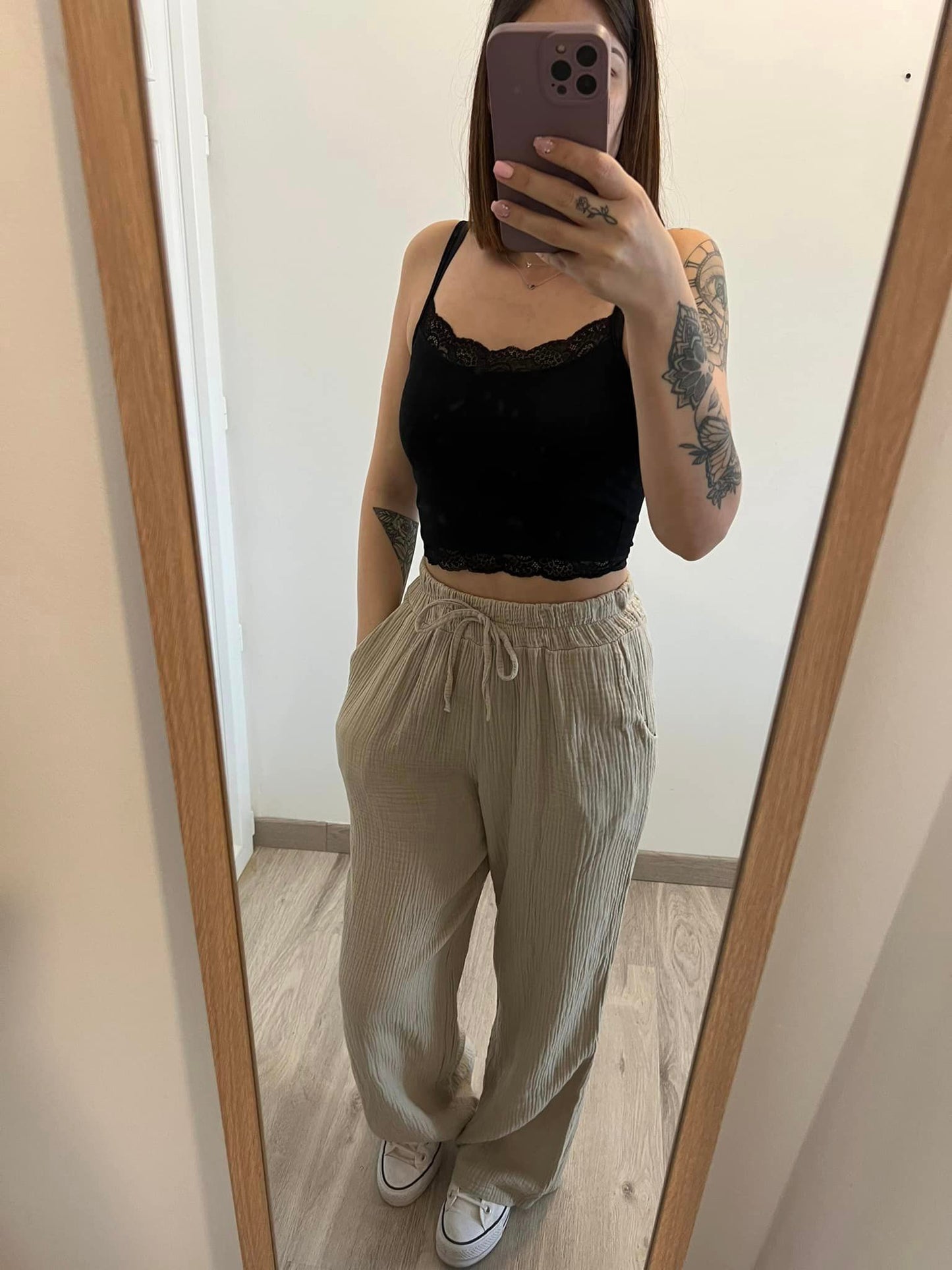 Pantalon GIULIA gaze de coton